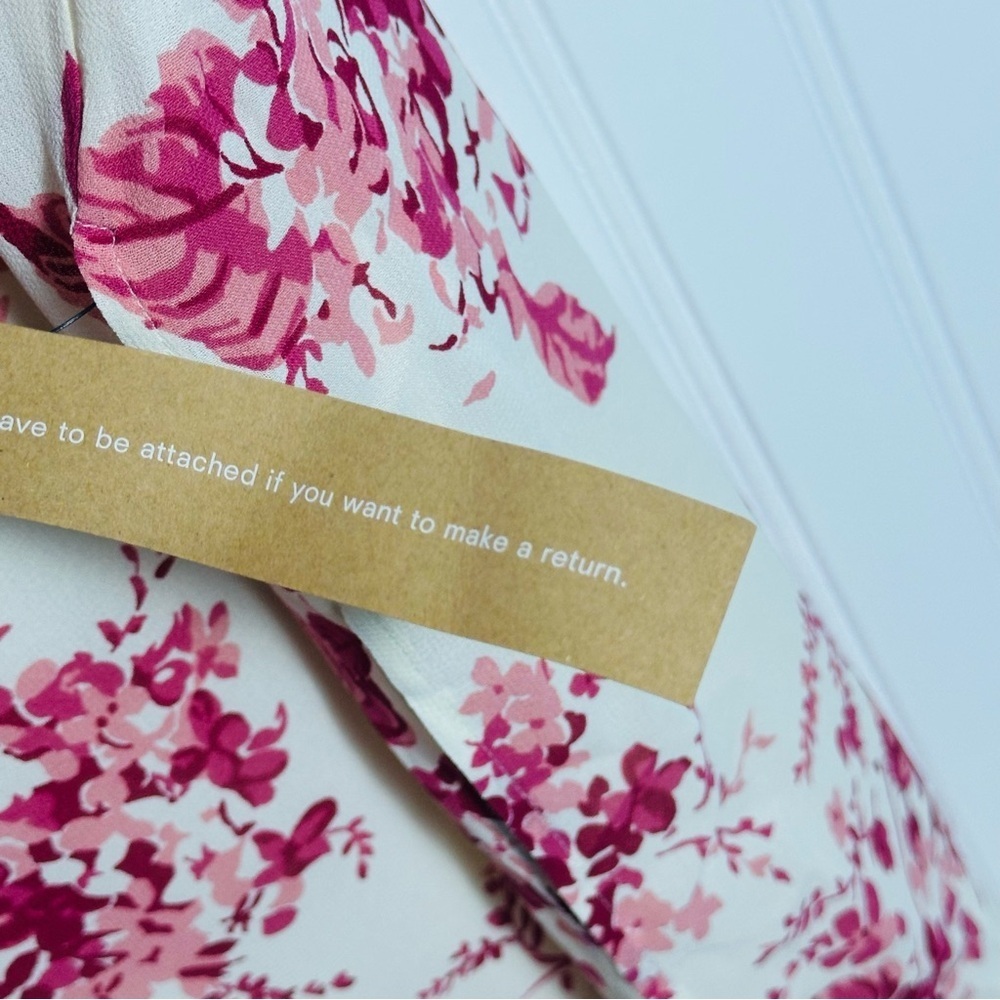 NWT Reformation Besse Midi Floral Dress Sz 8 Paris Pink Floral Wedding Feminine - Picture 11 of 16